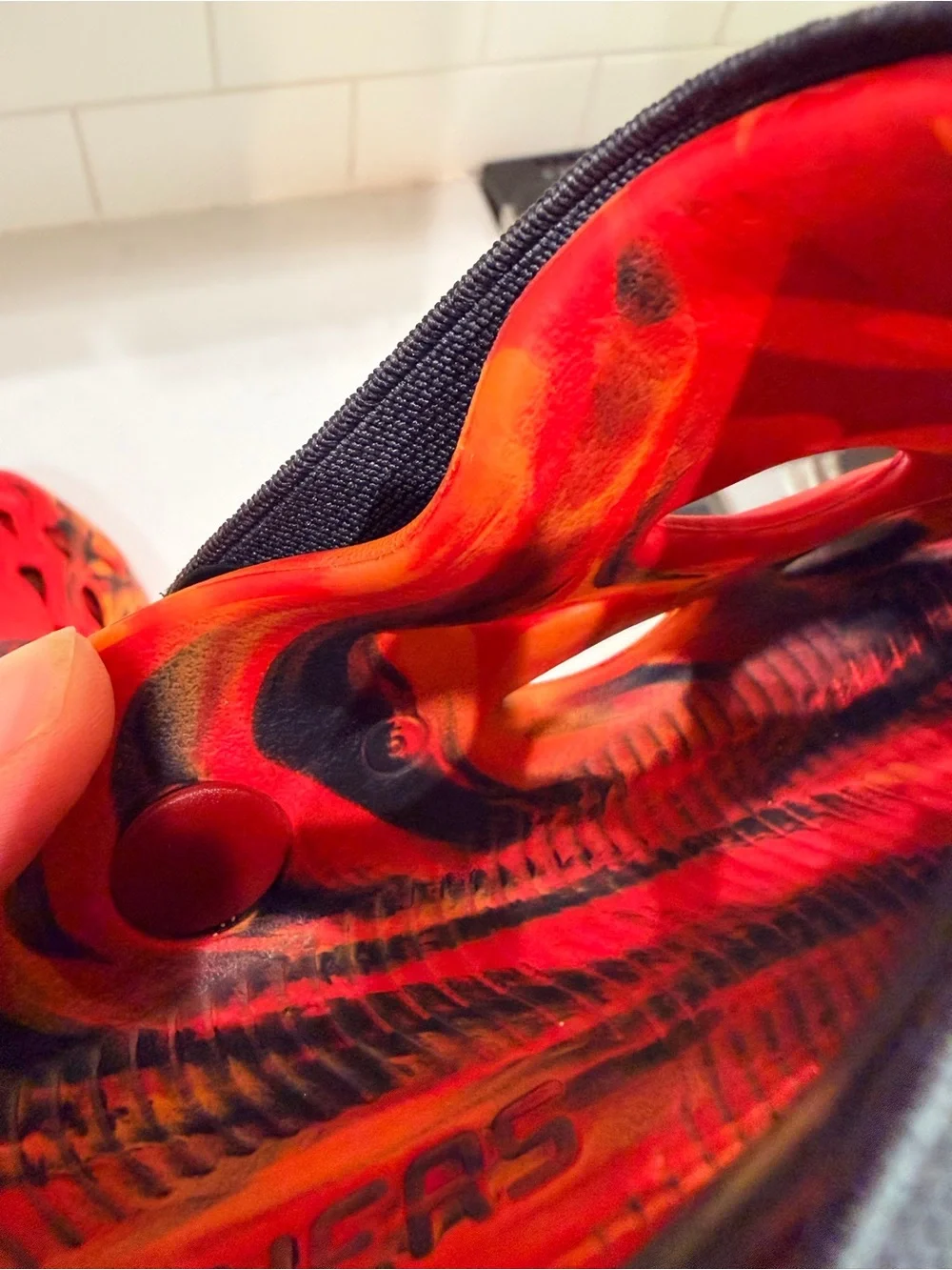Kids Red Flame Slip-On Water Shoes with Secure Strap